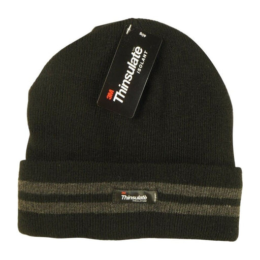 Black stripe thinsulate hat 3057 UK Camping And Leisure - Dynamic Drive