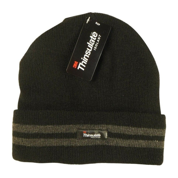 Black stripe thinsulate hat 3057 UK Camping And Leisure - Dynamic Drive