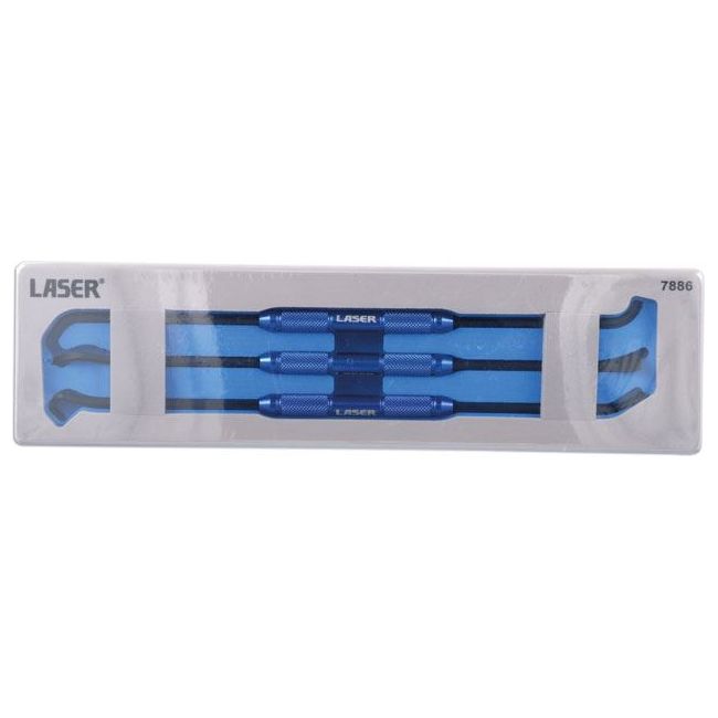 Laser Mini Pry Bar Set 3pc 7886 Laser - Dynamic Drive