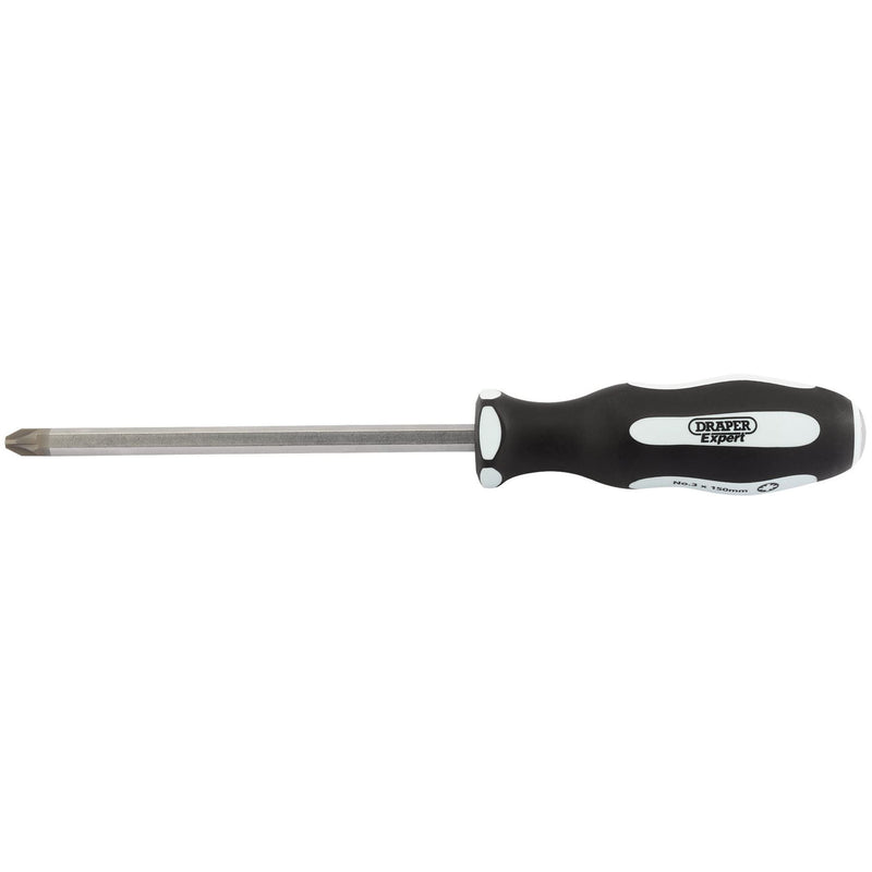 Draper 'Pound Thru' PZ TYPE Soft Grip Screwdriver, No.3 x 150mm 35232 Draper - Dynamic Drive