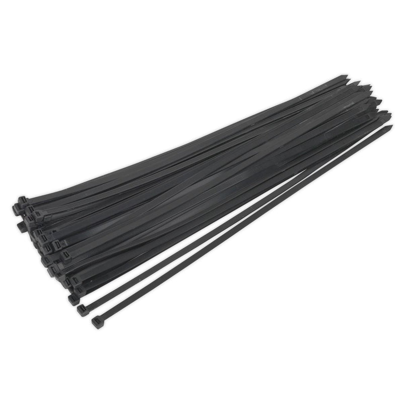 Sealey Cable Tie 650 x 12mm Black Pack of 50 CT65012P50 Sealey - Dynamic Drive