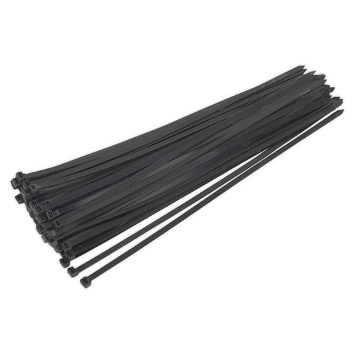 Sealey Cable Tie 650 x 12mm Black Pack of 50 CT65012P50 Sealey - Dynamic Drive
