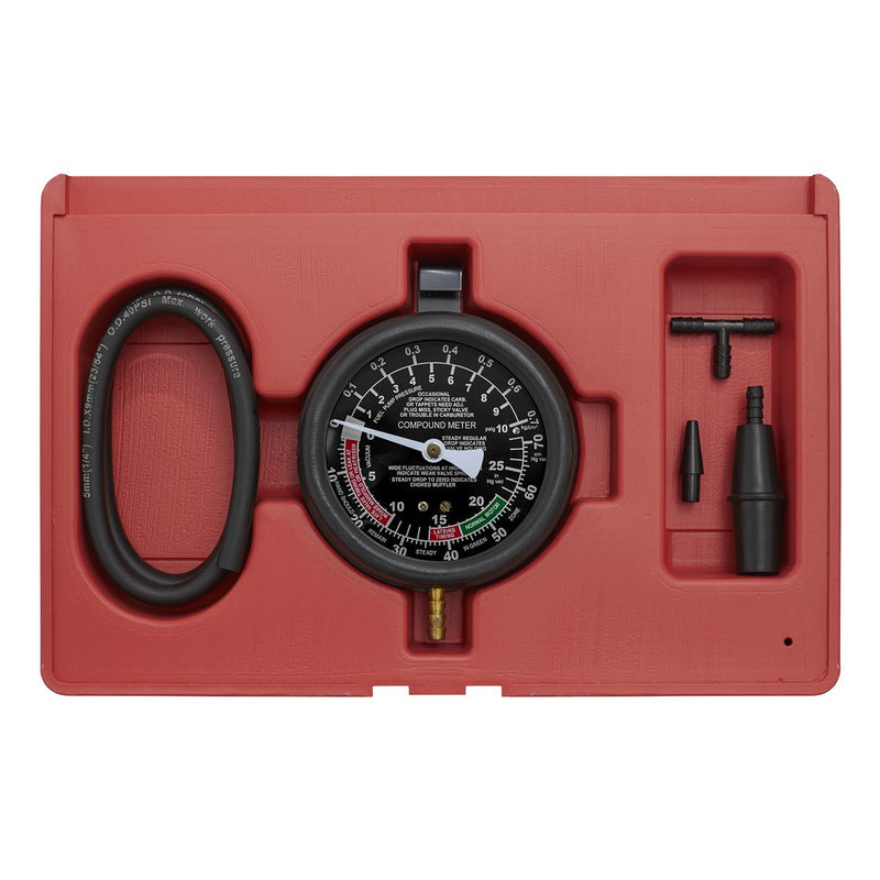 Sealey Vacuum & Fuel Pump Pressure Test Gauge Set VSE952 Sealey - Dynamic Drive
