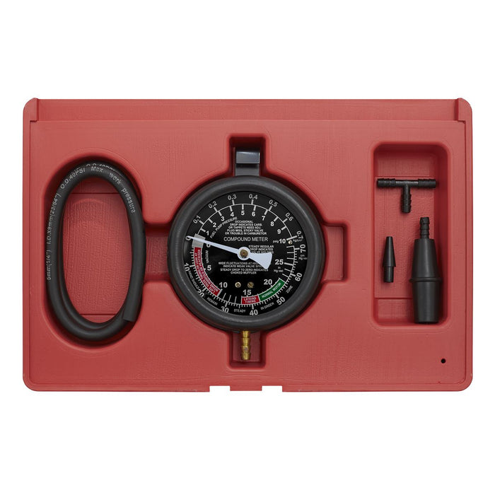 Sealey Vacuum & Fuel Pump Pressure Test Gauge Set VSE952 Sealey - Dynamic Drive