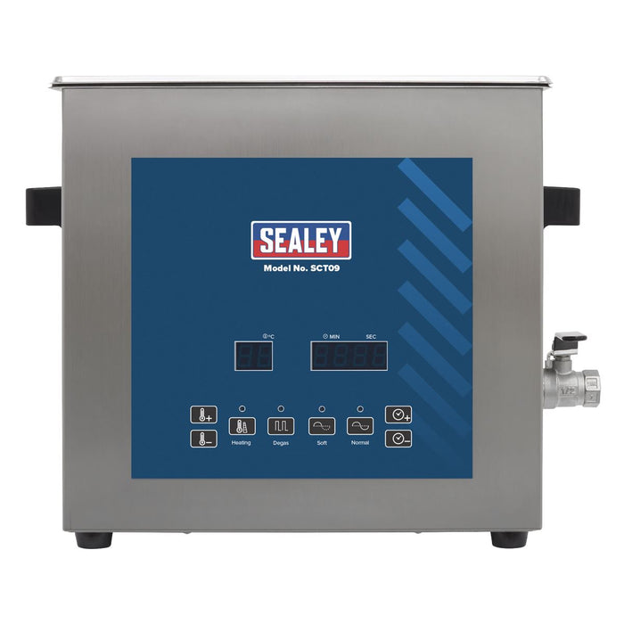 Sealey Ultrasonic Parts Cleaning Tank 9L SCT09 Sealey - Dynamic Drive