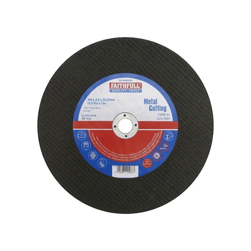 Faithfull Metal Cut Off Disc 300 x 3.5 x 22.23mm Faithfull - Dynamic Drive
