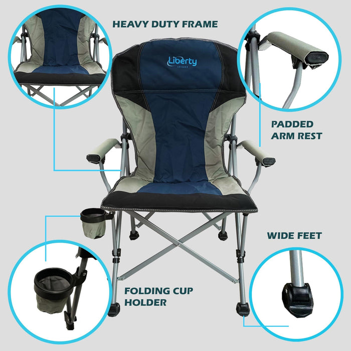 MDS1203 Liberty Blue Folding Chair (order multiples of 4 only) XYC-026A-1 Liberty Leisure UK  - Dynamic Drive