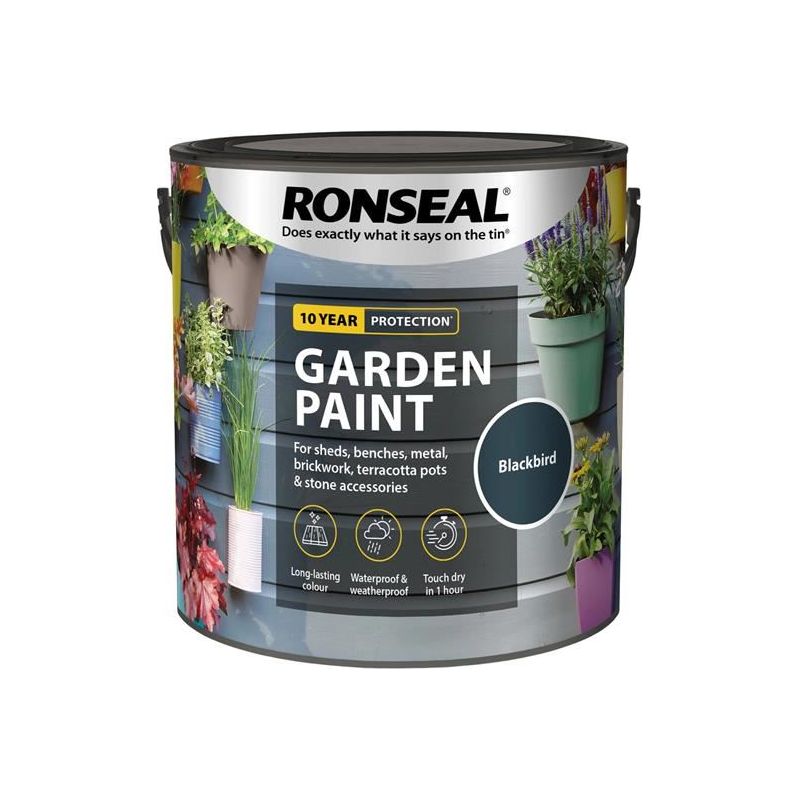 Ronseal Garden Paint Blackbird 2.5 litre Ronseal - Dynamic Drive