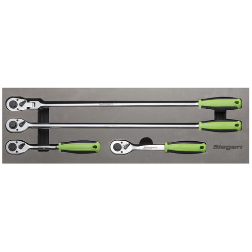 Sealey Ratchet Wrench Set 4pc 1/2"Sq Drive Flip Reverse S01231 Sealey - Dynamic Drive