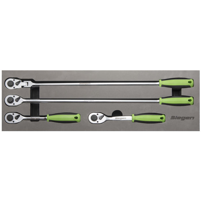 Sealey Ratchet Wrench Set 4pc 1/2"Sq Drive Flip Reverse S01231 Sealey - Dynamic Drive