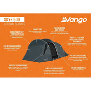 Vango Skye 500 Pole Tent Deep Blue Vango - Dynamic Drive
