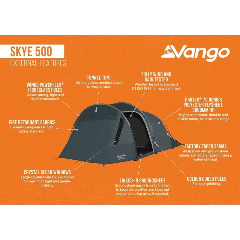 Vango Skye 500 Pole Tent Deep Blue Vango - Dynamic Drive