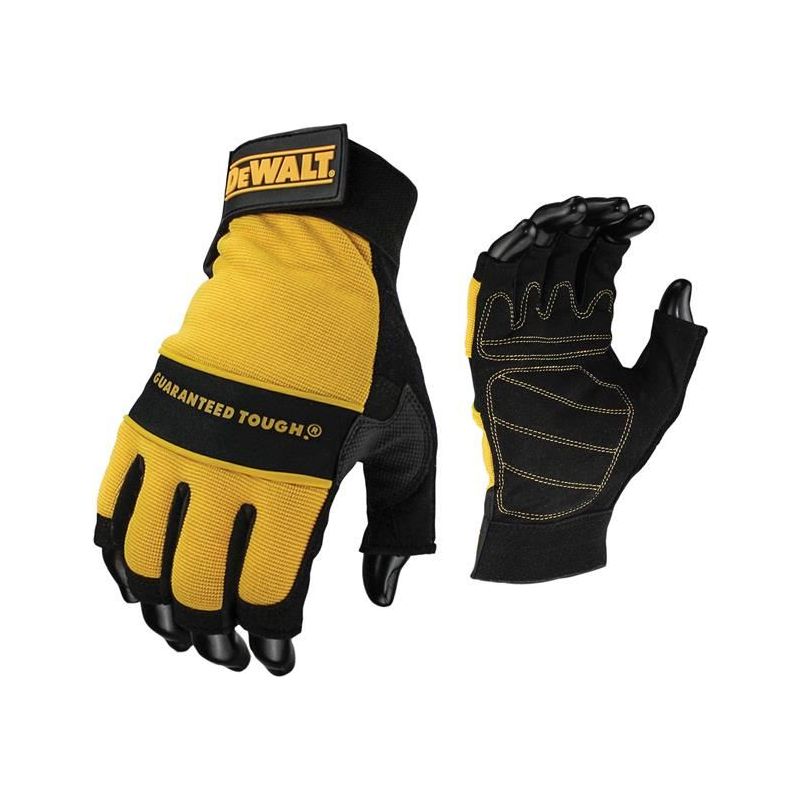 Dewalt Power Tools Fingerless Synthetic Padded Leather Palm Gloves - Large DeWALT Power Tools - Dynamic Drive