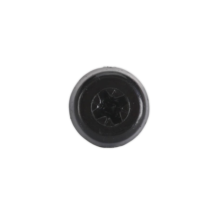 Sealey Numberplate Screw Plastic Enclosed Head 4.8 x 18mm Black Pack of 50 PTNP3 Sealey - Dynamic Drive