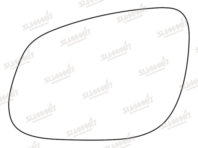 Summit Stick-On Standard Mirror Glass fits Kia Rio LHS Summit - Dynamic Drive