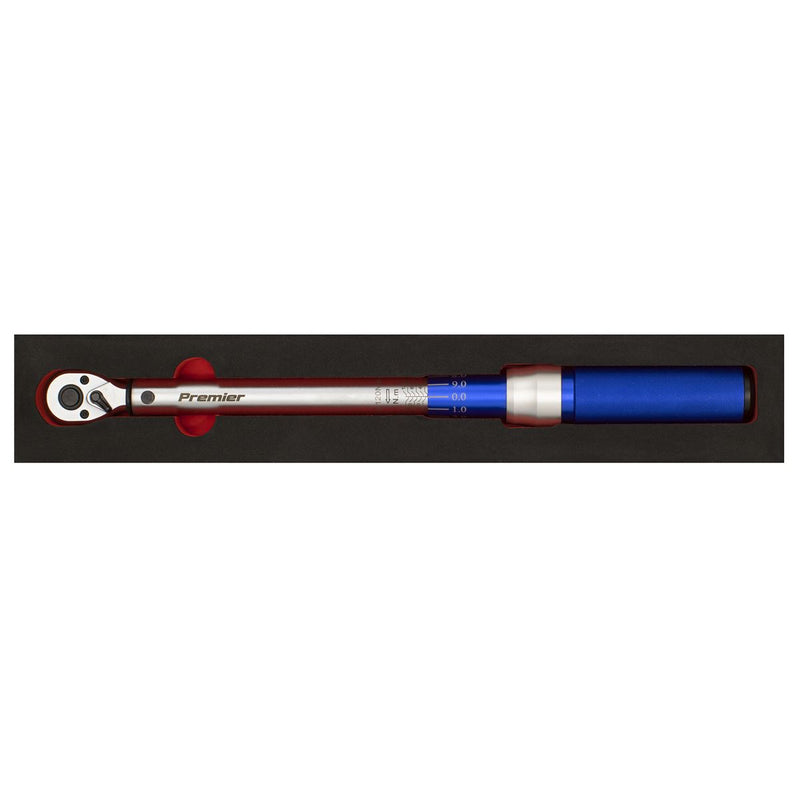 Sealey Torque Wrench Micrometer Style 3/8" Drive 20-120Nm Calibrated in EVA Tray Sealey  - Dynamic Drive