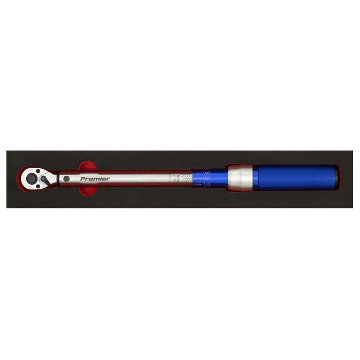 Sealey Torque Wrench Micrometer Style 3/8" Drive 20-120Nm Calibrated in EVA Tray Sealey  - Dynamic Drive