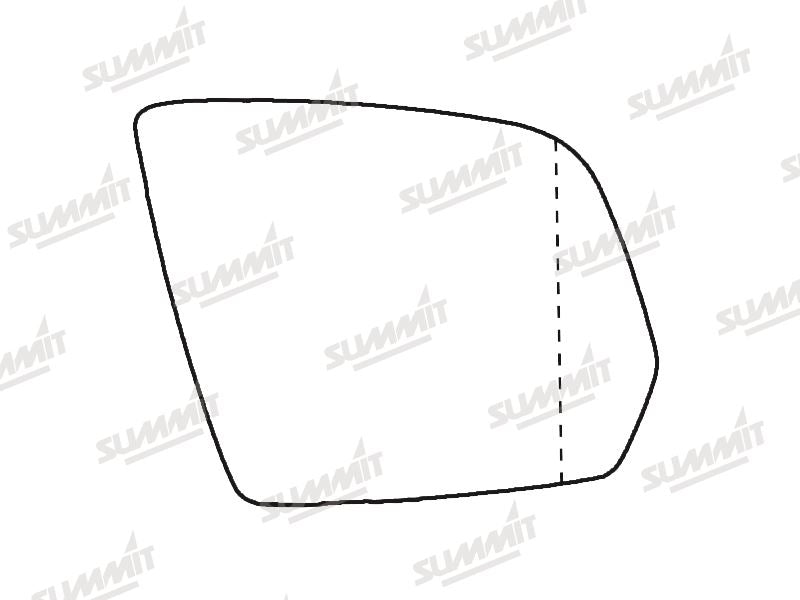 Summit Stick-On Aspheric Mirror Glass fits Mercedes W164/ X164 08-12 RHS Summit - Dynamic Drive