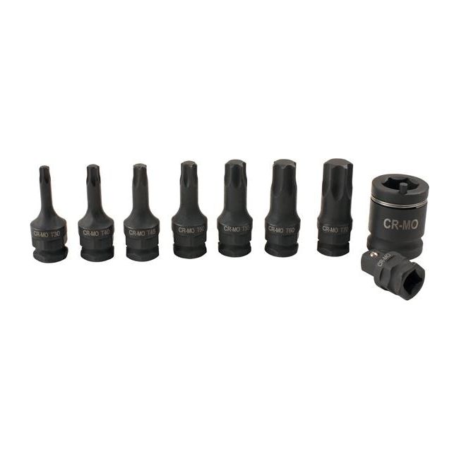 Laser Dual Drive Star* Impact Bit Socket Set 9pc 7978 Laser - Dynamic Drive