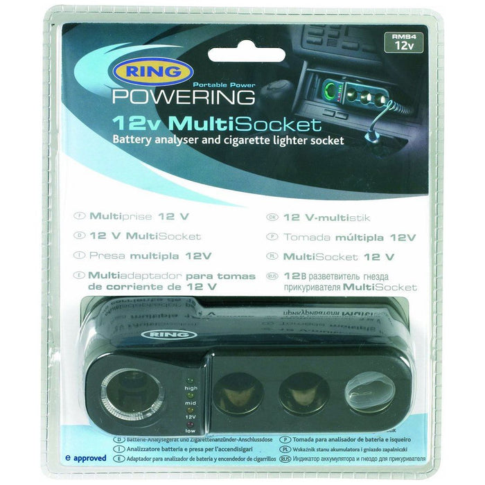 Ring RMS4 Car Four 12V Sockets Adaptor for Dash Cams, Sat Navs and more Ring Automotive - Dynamic Drive