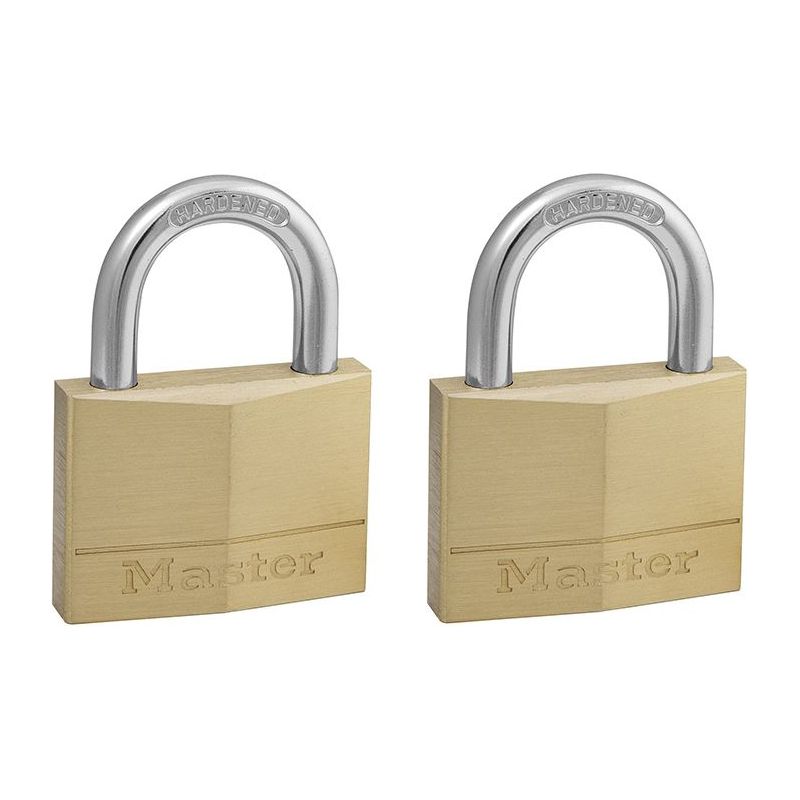 Master Lock Solid Brass 50mm Padlock 5-Pin - Keyed Alike x 2 Master Lock - Dynamic Drive