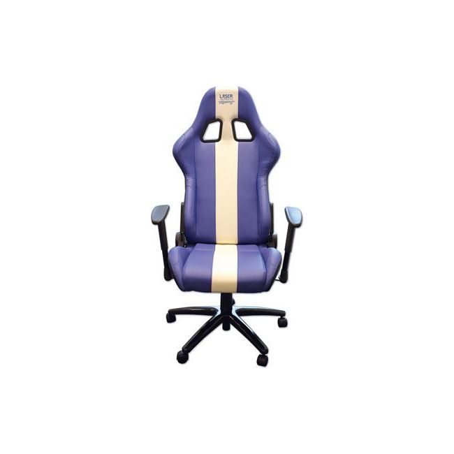 Laser Laser Tools Racing Chair - Blue & White Stripe 6654 Laser - Dynamic Drive