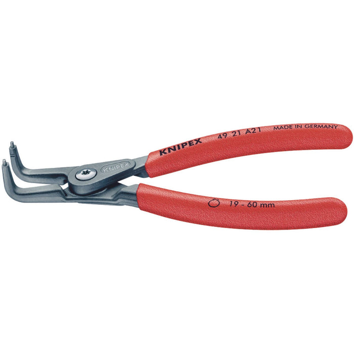 Draper Knipex 49 21 A21 90&deg; External Straight Tip Circlip Pliers, 19 - 60mm Draper - Dynamic Drive