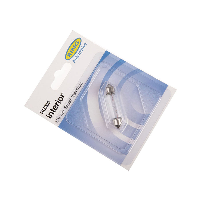 Ring Automotive RU265 12V 10W Std S8.5D 15 X 44 Festoon Ring Automotive  - Dynamic Drive
