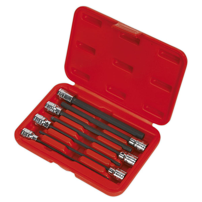 Sealey Hex Socket Bit Set 7pc 3/8"Sq Drive 150mm Metric AK62255 Sealey - Dynamic Drive