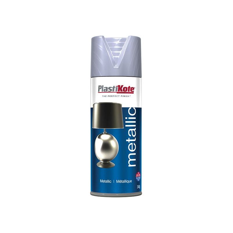 Plastikote Metallic Spray Pewter 400ml PlastiKote - Dynamic Drive