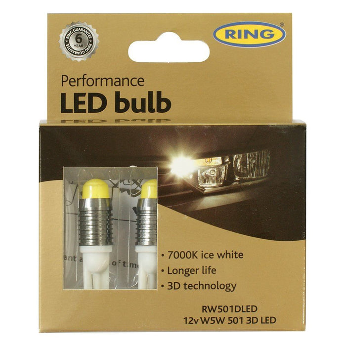 Ring Automotive RW501DLED 12v Led 3d W5w 7000k Perform (X2) Ring Automotive - Dynamic Drive