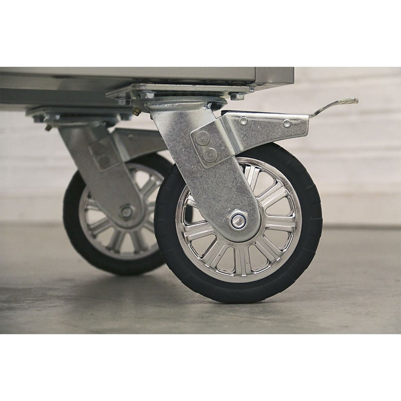 Sealey Mobile Stainless Steel Tool Cabinet 10 Drawer & Cupboard AP7210SS Sealey - Dynamic Drive