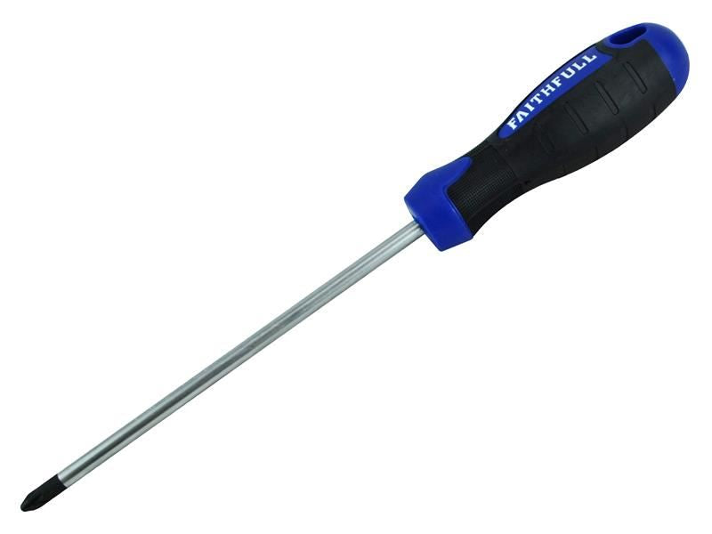 Faithfull Soft Grip Screwdriver Pozidriv Tip PZ2 x 150mm Faithfull - Dynamic Drive