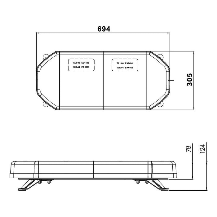 Ring Automotive RCV9819 TM LED Light Bar, 694 mm Ring Automotive - Dynamic Drive