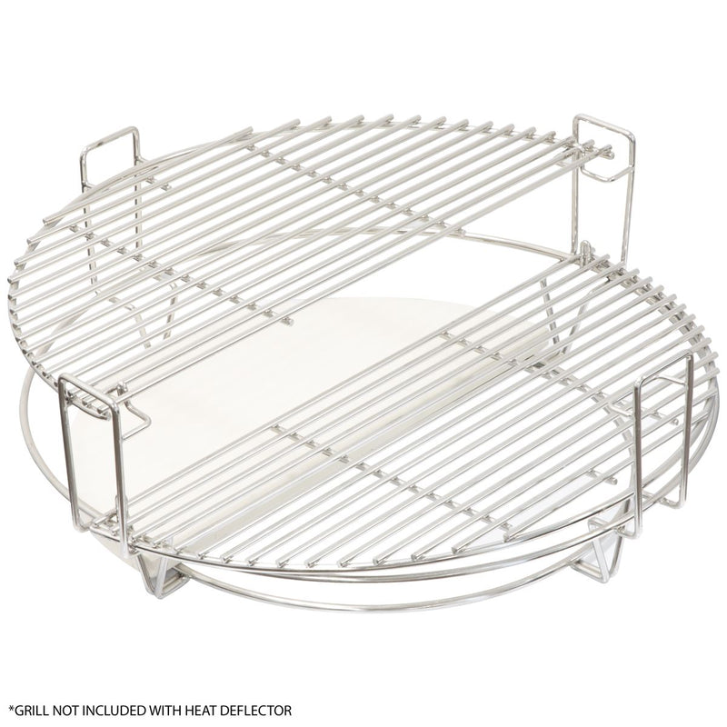 Dellonda Halfmoon Ceramic Heat Deflector Plates for Kamado BBQs 15"(38cm) 2pc Dellonda - Dynamic Drive