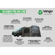 Vango HexAway Pro Air Low Drive Away Awning (180 - 210cm) Campervan Vango - Dynamic Drive