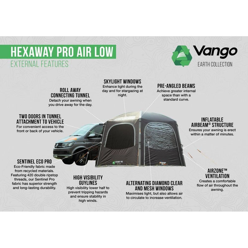 Vango HexAway Pro Air Low Drive Away Awning (180 - 210cm) Campervan Vango - Dynamic Drive