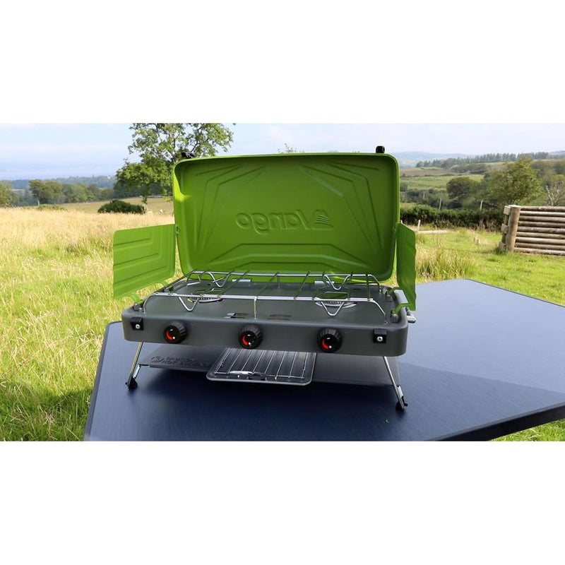 Vango Combi IR Camping Cooker Compact Two Burner Grill And Stove Piezo Vango - Dynamic Drive