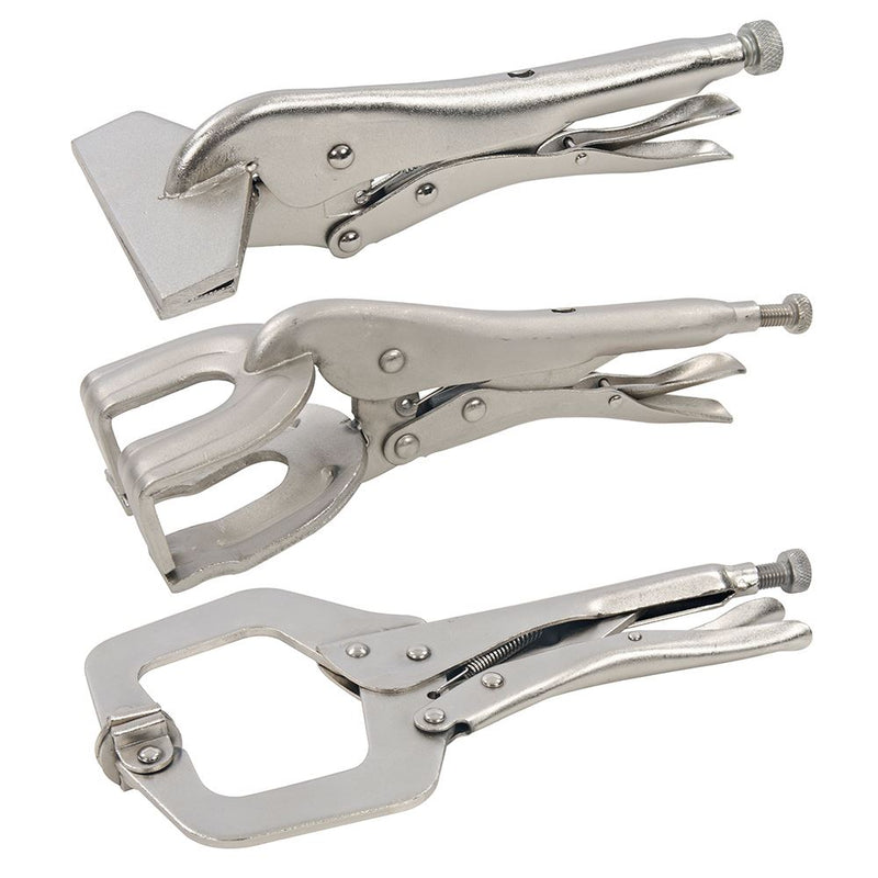 Silverline Welding Clamp Set 3pce 3pce Silverline - Dynamic Drive