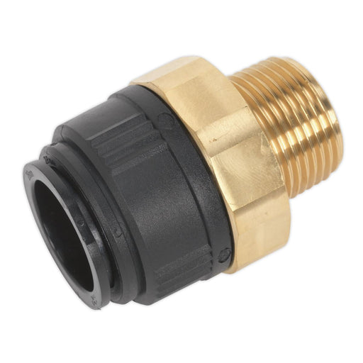 Sealey Straight Adaptor 28mm x 1"BSPT Brass (Speedfit - MM012808N) CAS28BSA Sealey  - Dynamic Drive