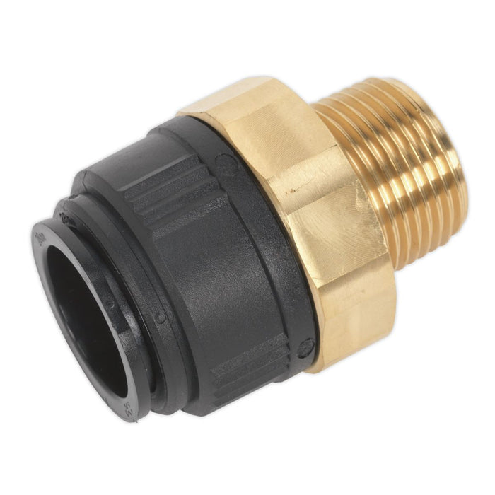 Sealey Straight Adaptor 28mm x 1"BSPT Brass (Speedfit - MM012808N) CAS28BSA Sealey  - Dynamic Drive