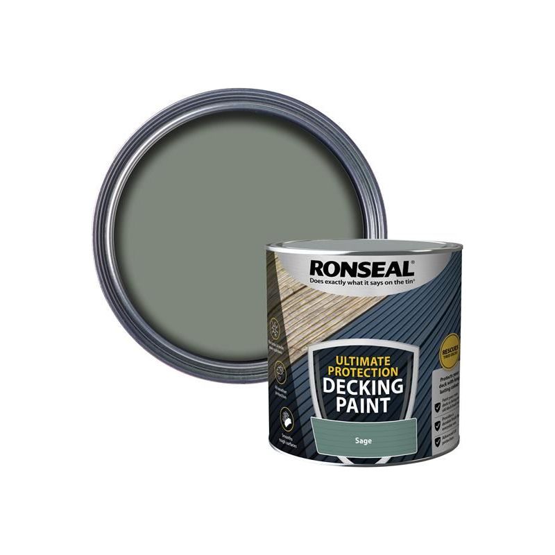 Ronseal Ultimate Protection Decking Paint Sage 2.5 litre Ronseal - Dynamic Drive