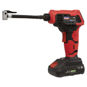 Sealey Cordless Air Pump Tyre Inflator 20V Li-ion Body Only Digital LED Display Sealey  - Dynamic Drive
