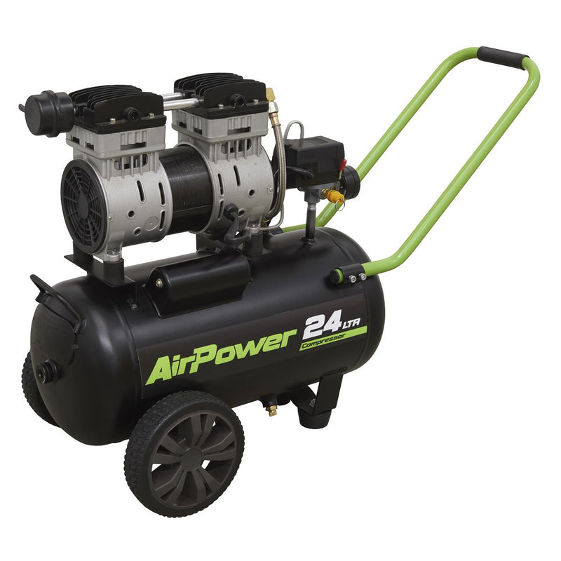 Sealey Low Noise Air Compressor 24L Direct Drive 1hp SAC2410S Sealey - Dynamic Drive