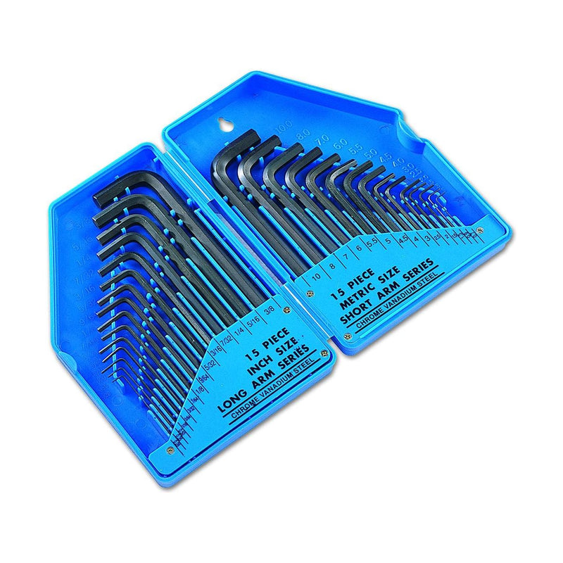 Laser Metric & Imperial Hex Key Set 30pc 2577 Laser - Dynamic Drive
