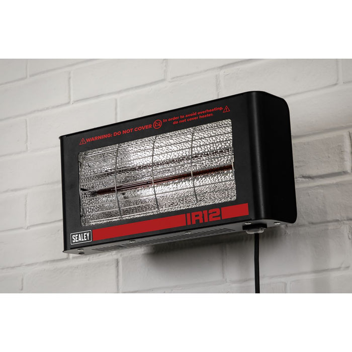 Sealey Wall Mounting Infrared Quartz Heater 1.2W/230V IR12 Sealey - Dynamic Drive