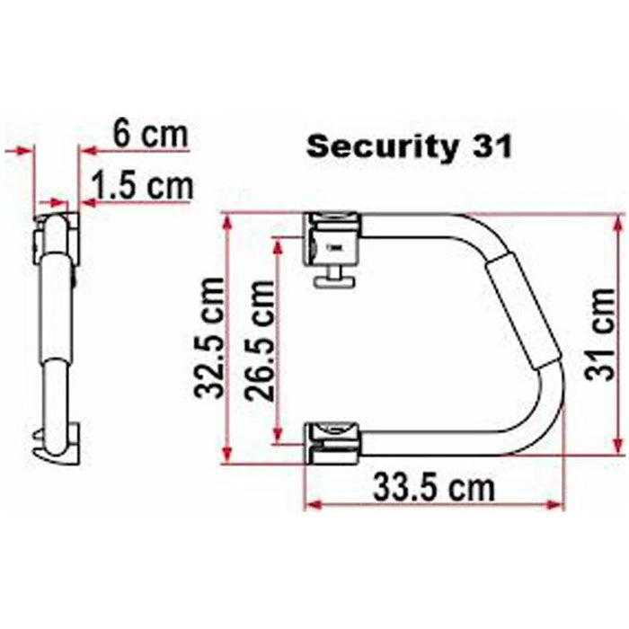 03513-01- SECURITY HANDLE 31 WHITE Fiamma  - Dynamic Drive
