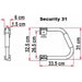 03513-01- SECURITY HANDLE 31 WHITE Fiamma  - Dynamic Drive