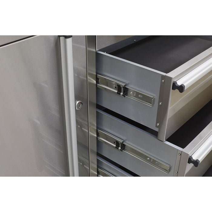 Sealey Mobile Stainless Steel Tool Cabinet 4 Drawer AP4804SS Sealey - Dynamic Drive