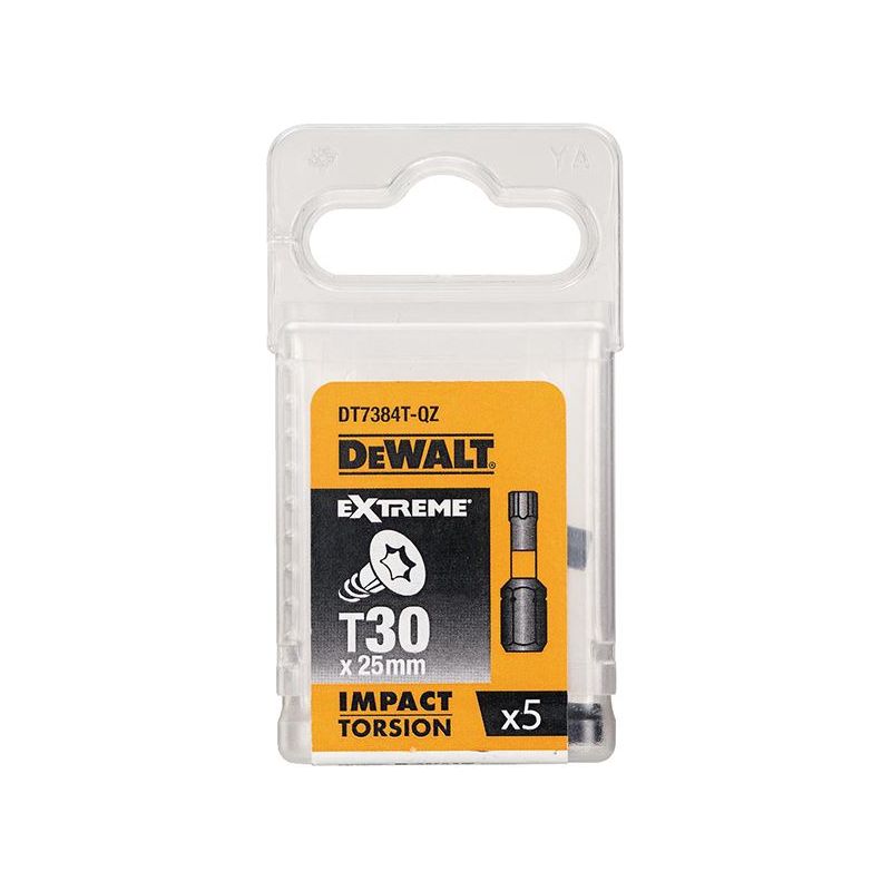 Dewalt Power Tools Impact Torsion Bits TX30 x 25mm (Pack 5) DeWALT Power Tools - Dynamic Drive